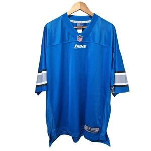 NFL Detroit Lions Football Jersey Pro Line Men's 2XL Blue Fan Apparel